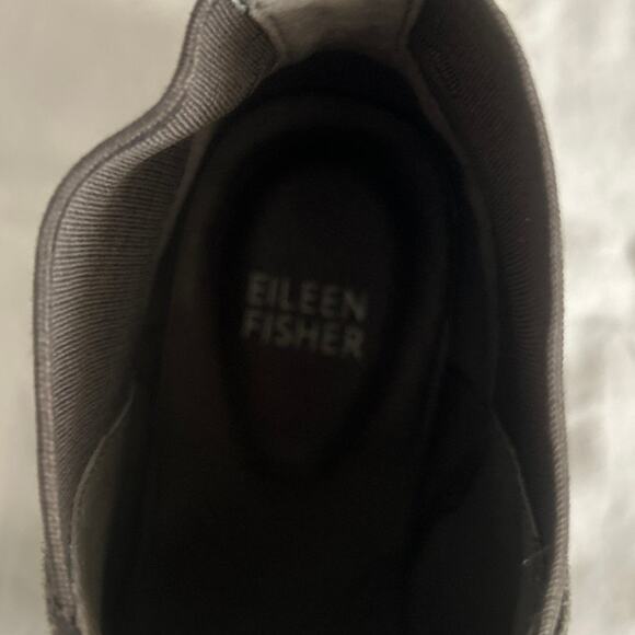 EILEEN FISHER Finn Genuine Suede Low Fatform Bootie Boots Slate Gray 7.5 - Picture 8 of 8